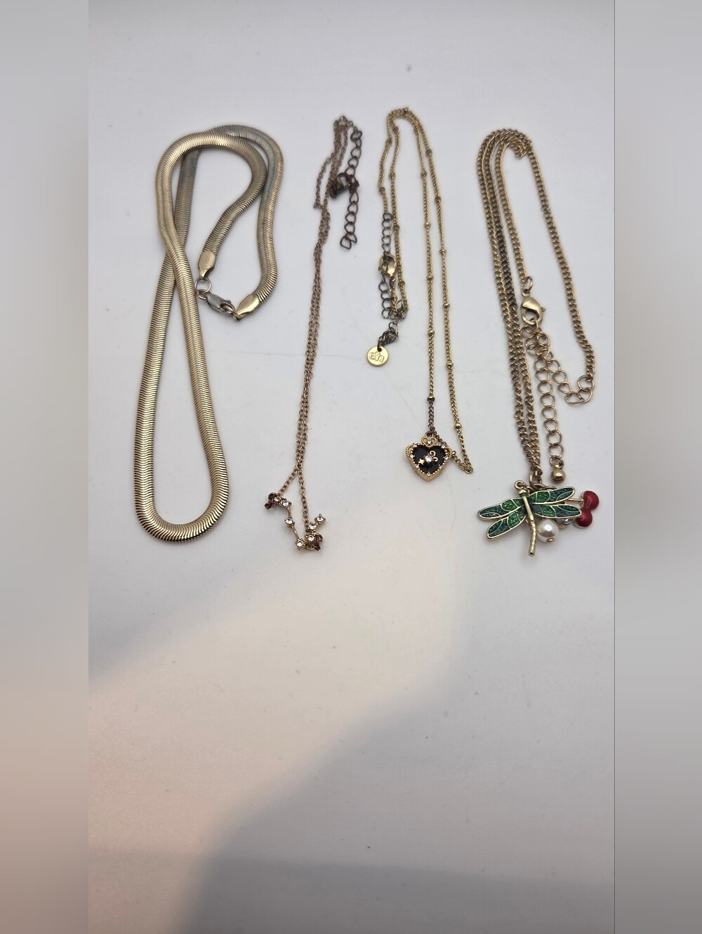 Gold-Tone Plated Pendant Necklaces Lot, Jewelry Lot Brand